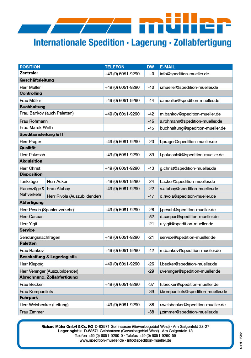 Ansprechpartner 11.2024